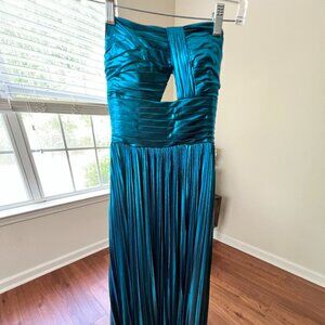 Strapless Metallic Prom Dress